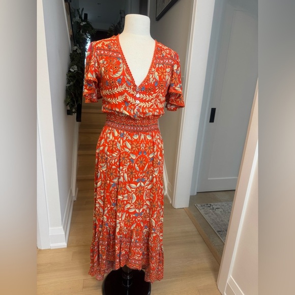 Abel The Label Dresses & Skirts - Anthropology Abel The Label Elegant Floral V-Neck Asymmetrical Dress S